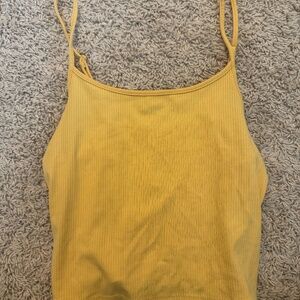 Yellow American Eagle Cropped Tank